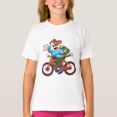 Dog met fiets t-shirt (Voorkant)