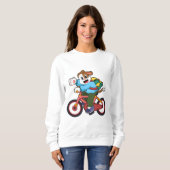 Dog met fiets trui (Voorkant volledig)