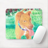 Dog met Frisbee en Rozen Muismat (Met muis)