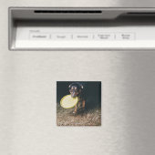 Dog met Frisbee in de mond Magneet (Insitu (Vaatwasser))