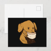 Dog met gezichtsmasker briefkaart (Voorkant / Achterkant)
