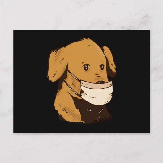 Dog met gezichtsmasker briefkaart (Voorkant)