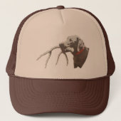 Dog met hertenantler trucker pet (Voorkant)