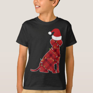 Dog met kerstlampjes voor mannen t-shirt