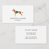 Dog met kleurrijke driehoeken visitekaartje (Voorkant / Achterkant)