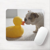 Dog met kunststofeend muismat (Met muis)