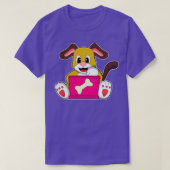 Dog met laptop t-shirt (Design voorkant)