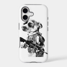 Dog met operator Vest AR15