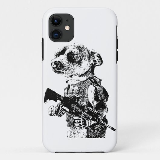 Dog met operator Vest AR15 Case-Mate iPhone Case (Achterkant)