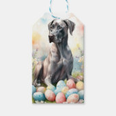 Dog met Pasen Eieren Cadeaulabel (Voorkant)