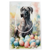 Dog met Pasen Eieren Medium Cadeauzakje (Voorkant)