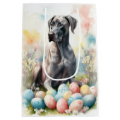 Dog met Pasen Eieren Medium Cadeauzakje (Achterkant)