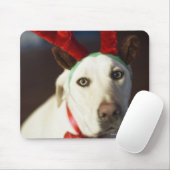 Dog met rendierantaarns muismat (Met muis)