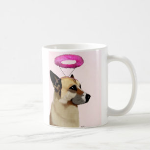 Dog met roze halo koffiemok