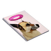 Dog met roze halo notitieboek (Rechterzijde)
