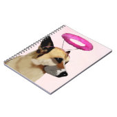 Dog met roze halo notitieboek (Linkerzijde)