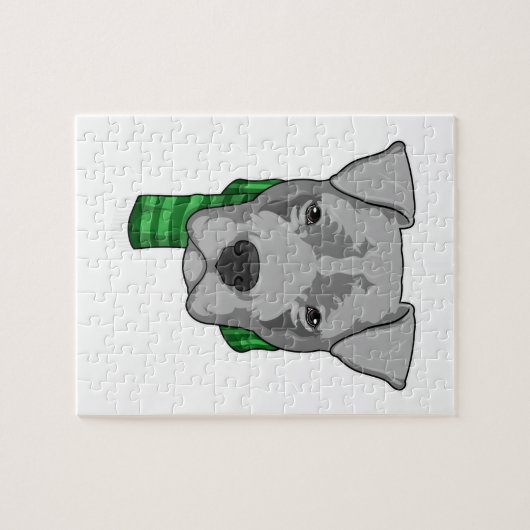 Dog met Scarf Legpuzzel (Horizontaal)