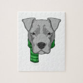 Dog met Scarf Legpuzzel (Verticaal)