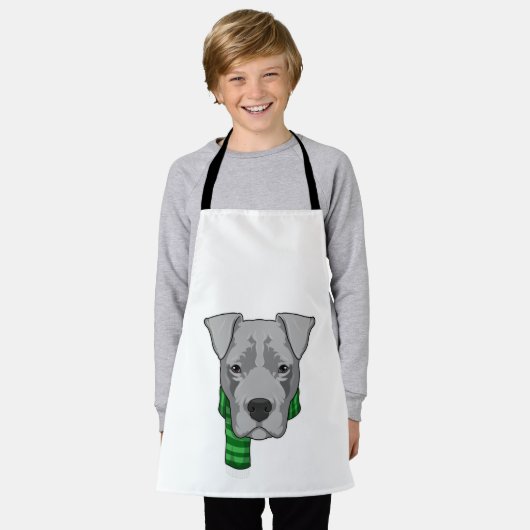 Dog met Scarf Schort (Gedragen)