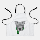 Dog met Scarf Schort (Voorkant)