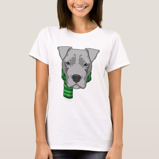 Dog met Scarf T-shirt (Voorkant)
