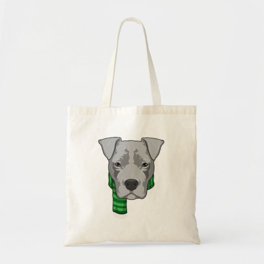 Dog met Scarf Tote Bag (Voorkant)