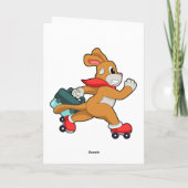 Dog met schaatsen van Roller Kaart (Achterkant)