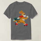 Dog met schaatsen van Roller T-shirt (Design voorkant)