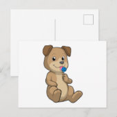 Dog met Sweets Lollipop Briefkaart (Voorkant / Achterkant)