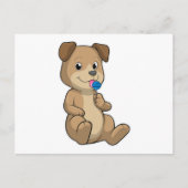 Dog met Sweets Lollipop Briefkaart (Voorkant)