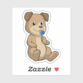 Dog met Sweets Lollipop Sticker (Vel)