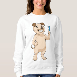Dog met tandenborstel trui