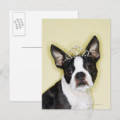 Dog met tiara briefkaart (Voorkant / Achterkant)