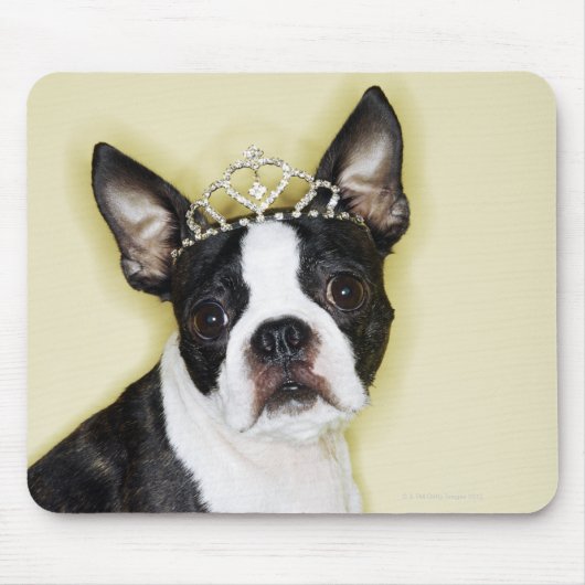 Dog met tiara muismat (Voorkant)