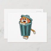 Dog met Trashcan Briefkaart (Voorkant / Achterkant)