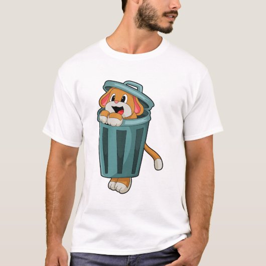 Dog met Trashcan T-shirt (Voorkant)