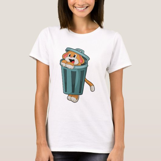 Dog met Trashcan T-shirt (Voorkant)