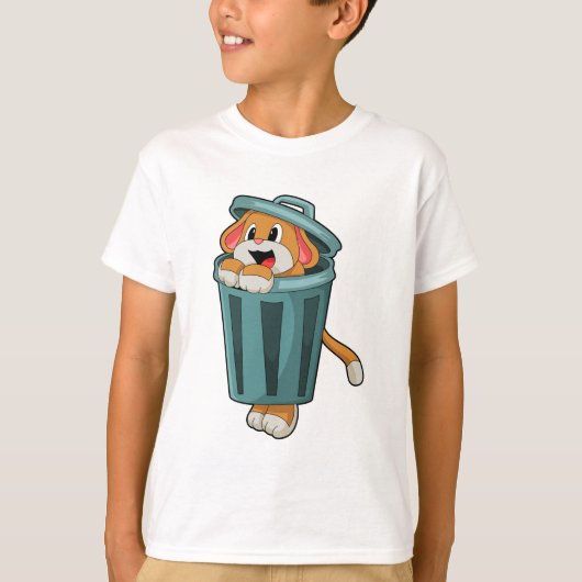 Dog met Trashcan T-shirt (Voorkant)