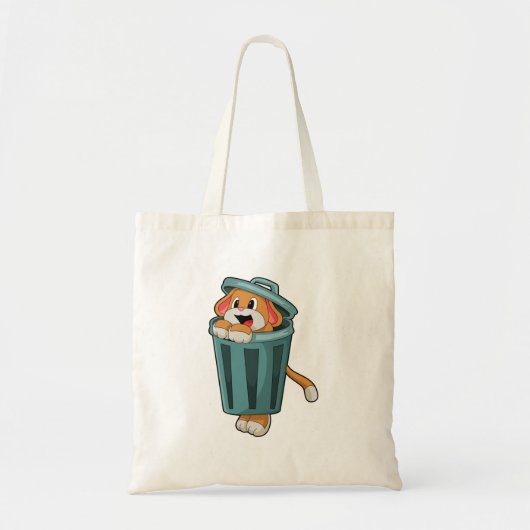 Dog met Trashcan Tote Bag (Voorkant)