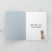 Dog met zwarte stuifmep kaart (Binnen)