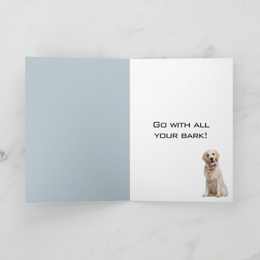 Dog met zwarte stuifmep kaart (Binnen)