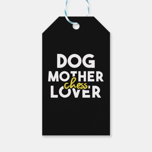 Dog Moeder Chess Lover Cadeaulabel (Voorkant)