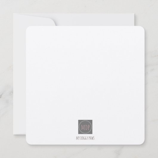 Dog Moeder Moederdag Kaart Custom Golden Doodle (Achterkant)