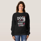 Dog Moeder Wine Jack Russell Terrier Dog Moeder Trui (Voorkant volledig)