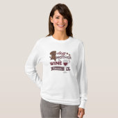 Dog Moeder Wine Lover Cute Brown Labrador T-shirt (Voorkant volledig)