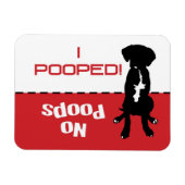 Dog moet naar potty Poop Magnet gaan - laat de hon Magneet (Horizontaal)