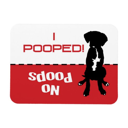 Dog moet naar potty Poop Magnet gaan - laat de hon Magneet (Horizontaal)