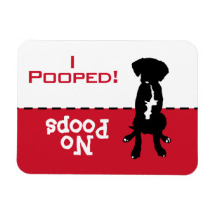 Dog moet naar potty Poop Magnet, Great Dane Lab. Magneet