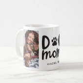 Dog Mom 2 Fotonaam Coffee Mok Cup (Voorkant links)