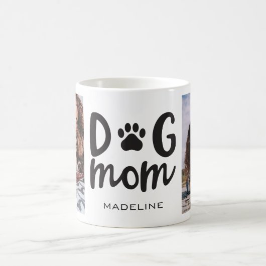 Dog Mom 2 Fotonaam Coffee Mok Cup (Center)